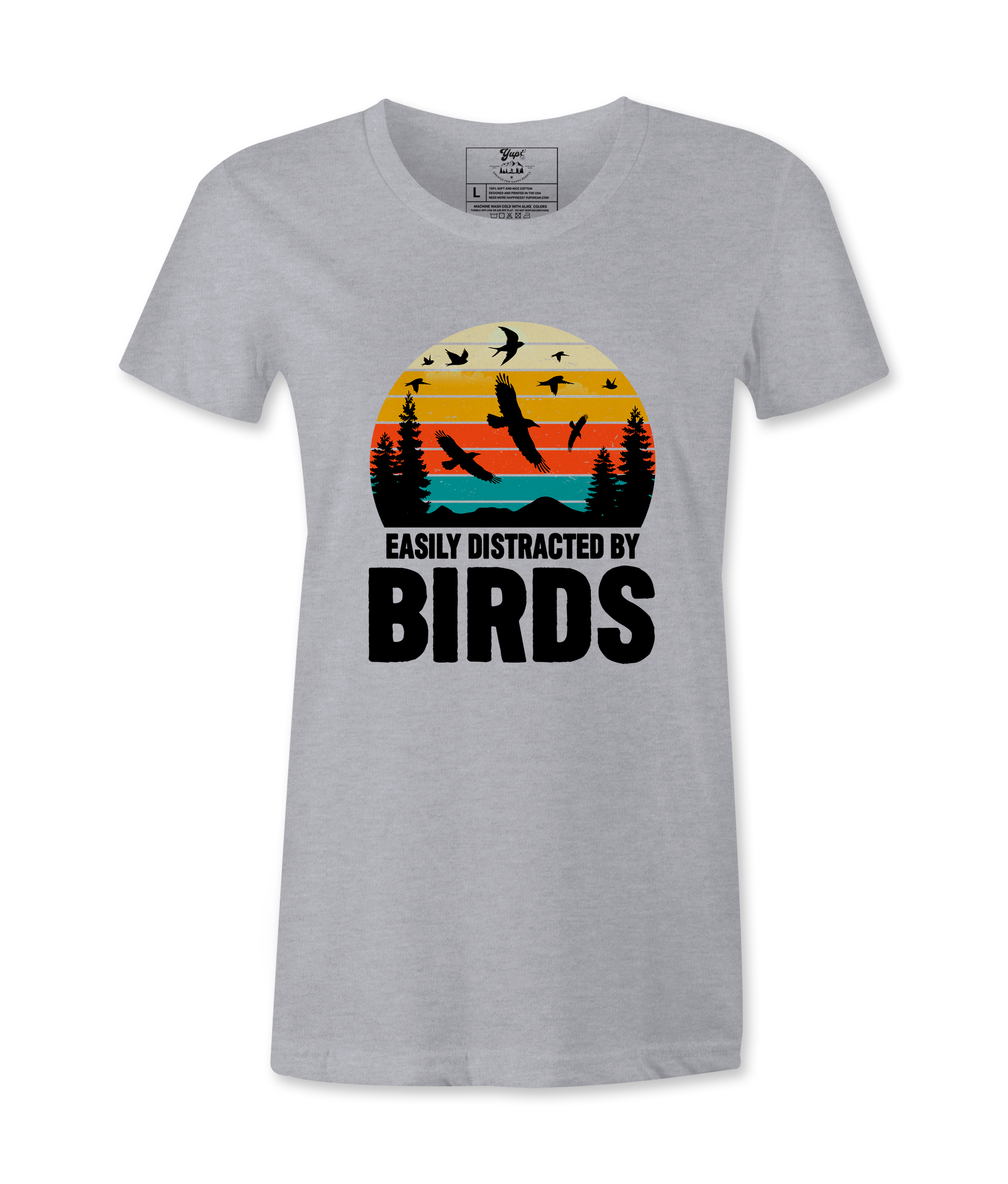 Easily Distracted By Birds - Female Tshirt