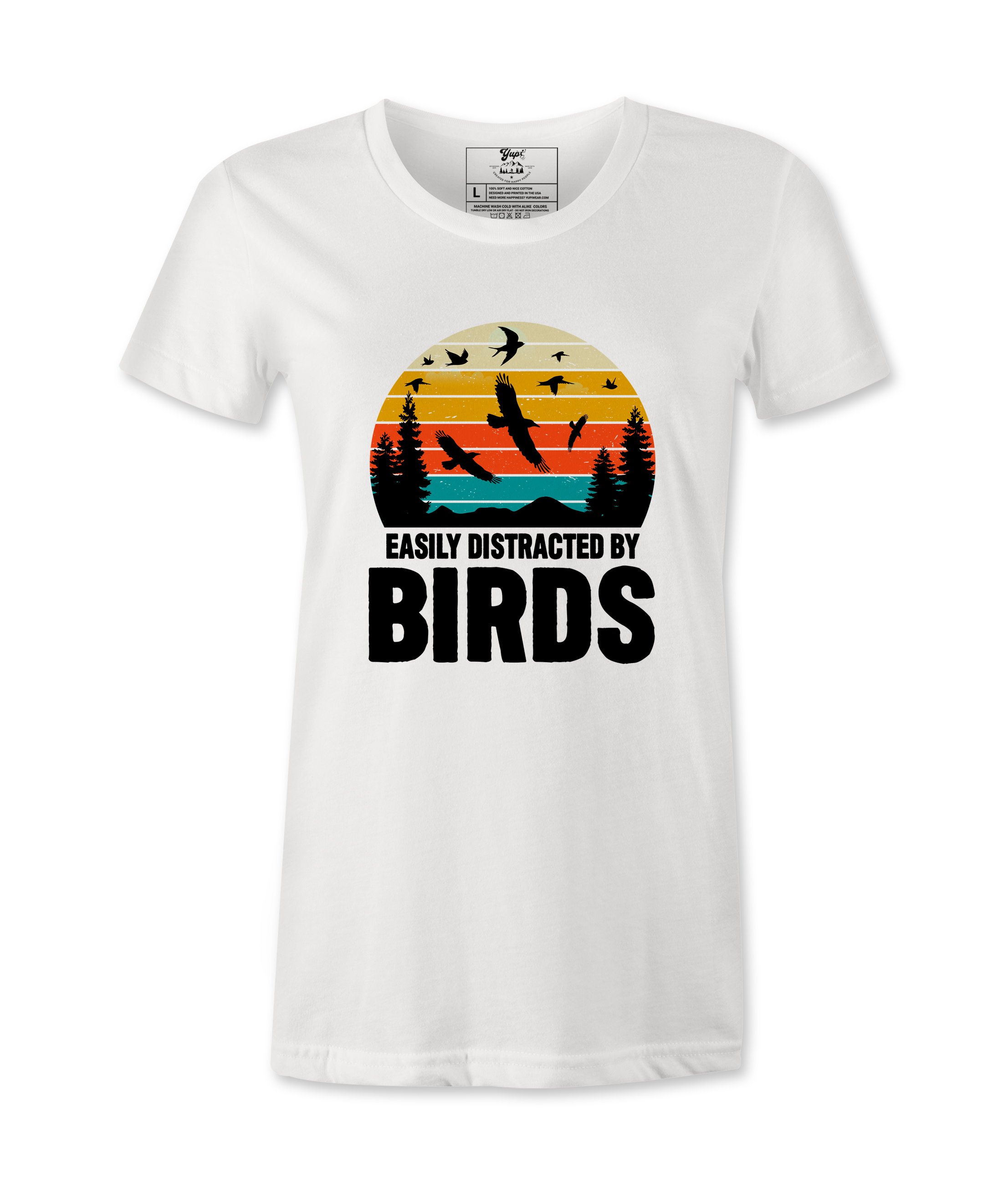 Easily Distracted By Birds - Female Tshirt