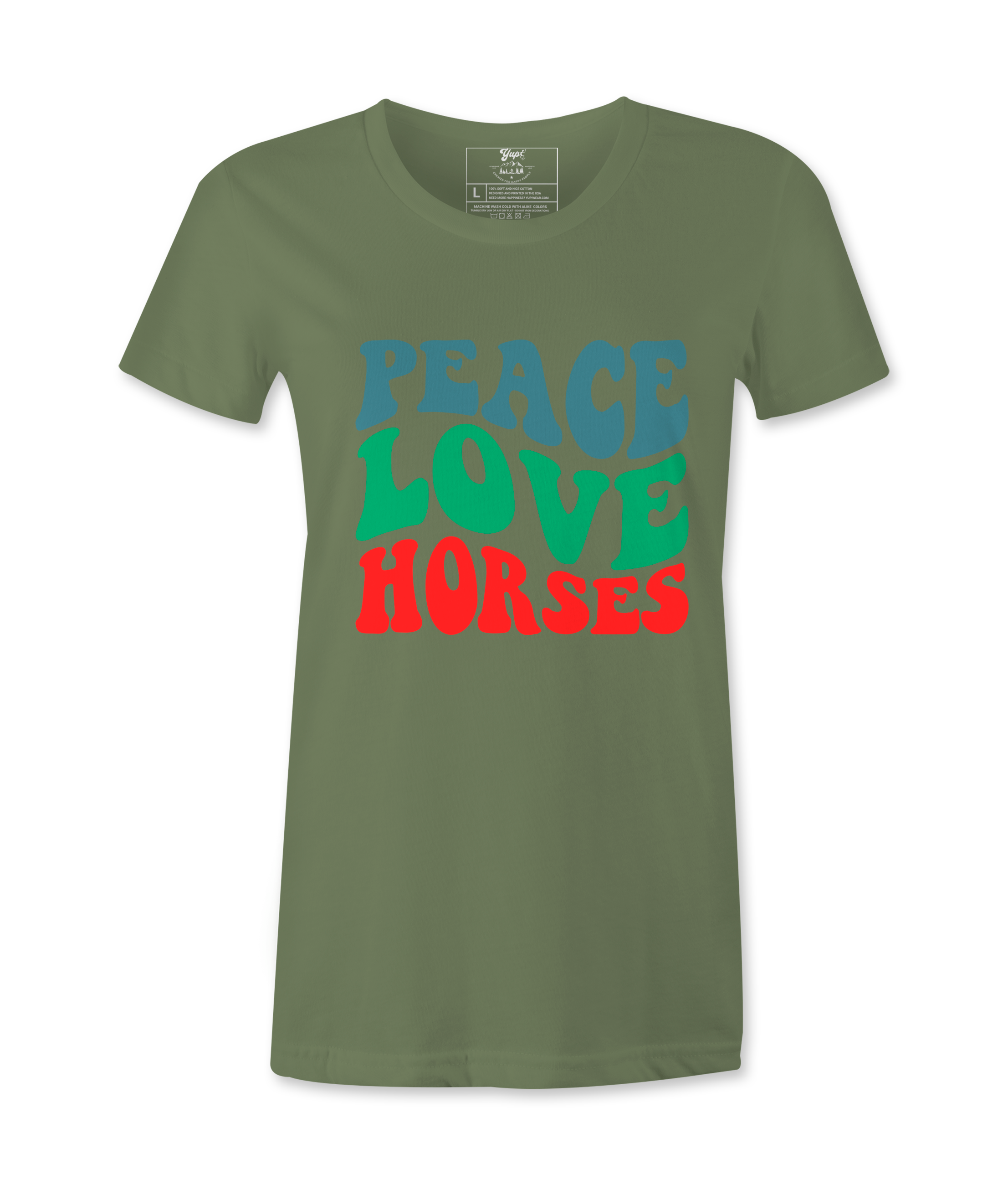 Peace Love  Horses - T-shirt