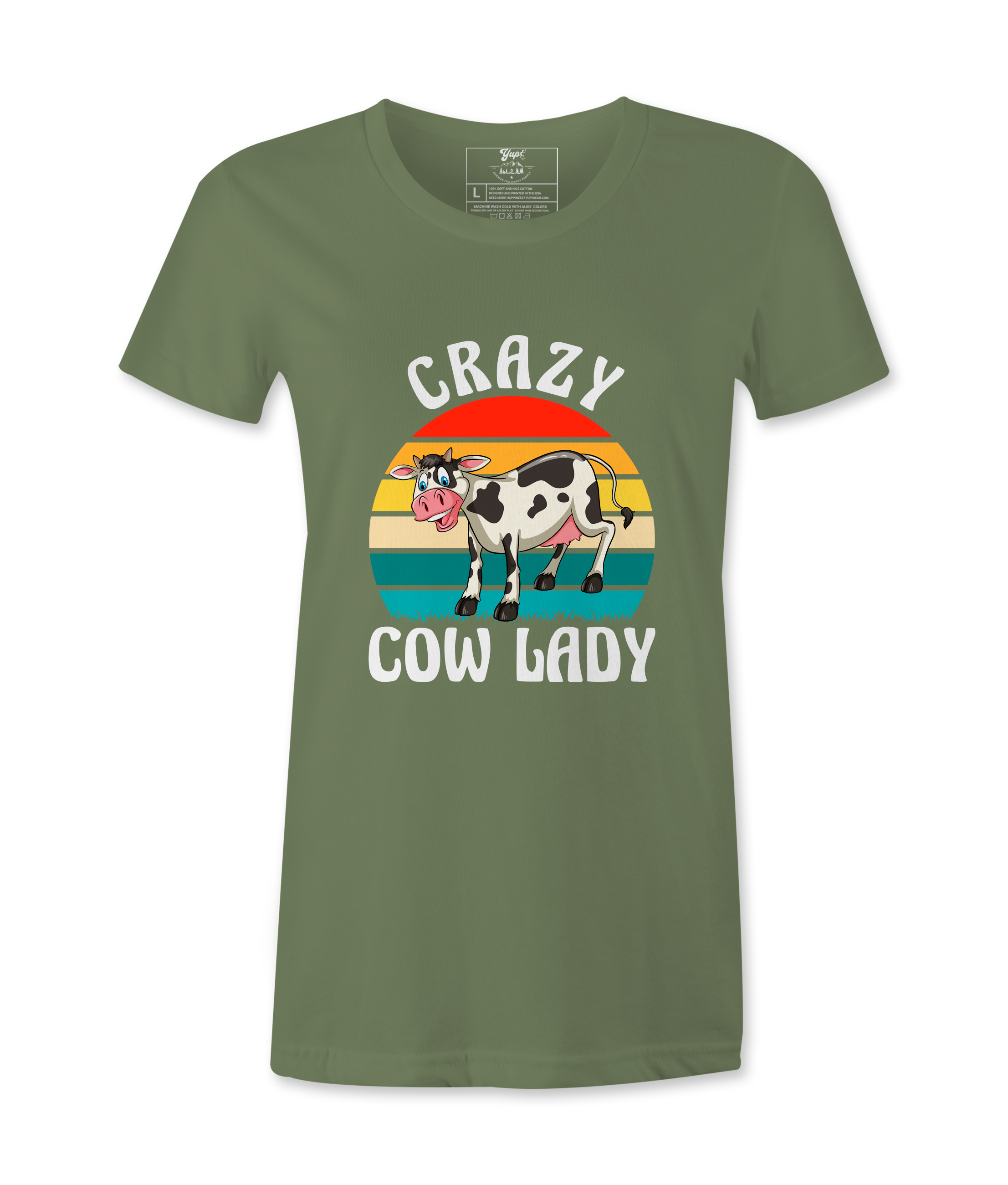 Crazy Cow Lady  - T-Shirt