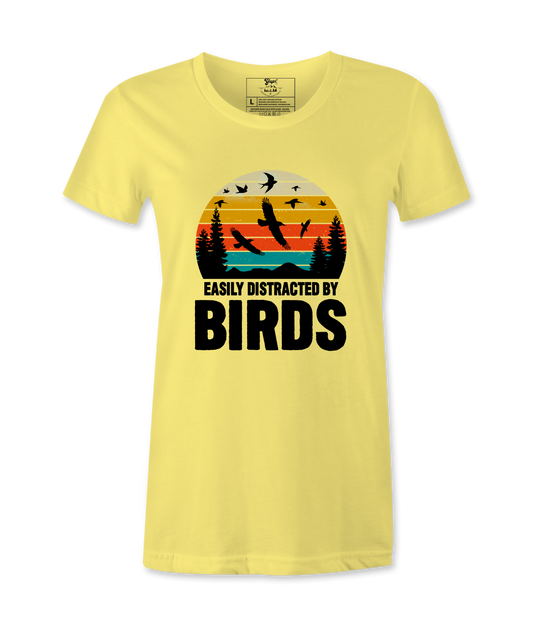 Easily Distracted By Birds - Female Tshirt