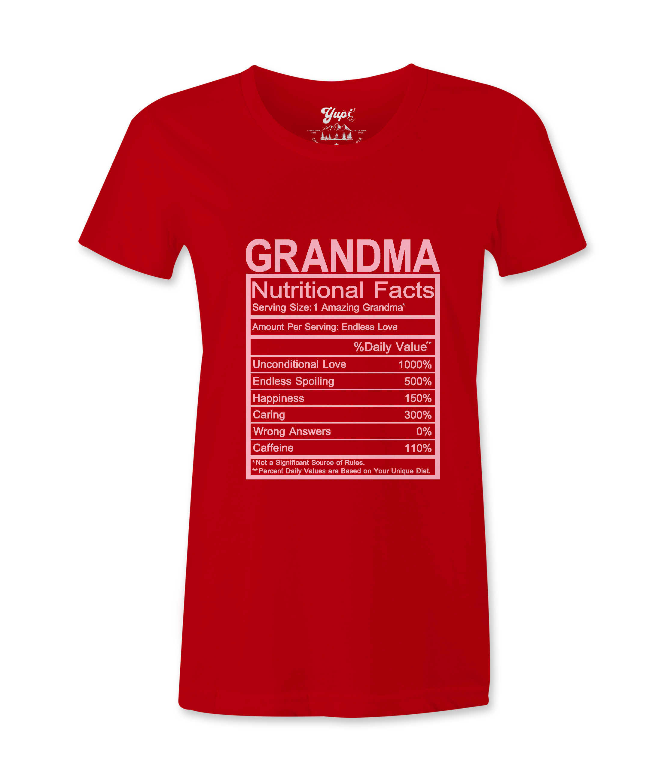 Grandma Nutrition Facts -T-Shirt