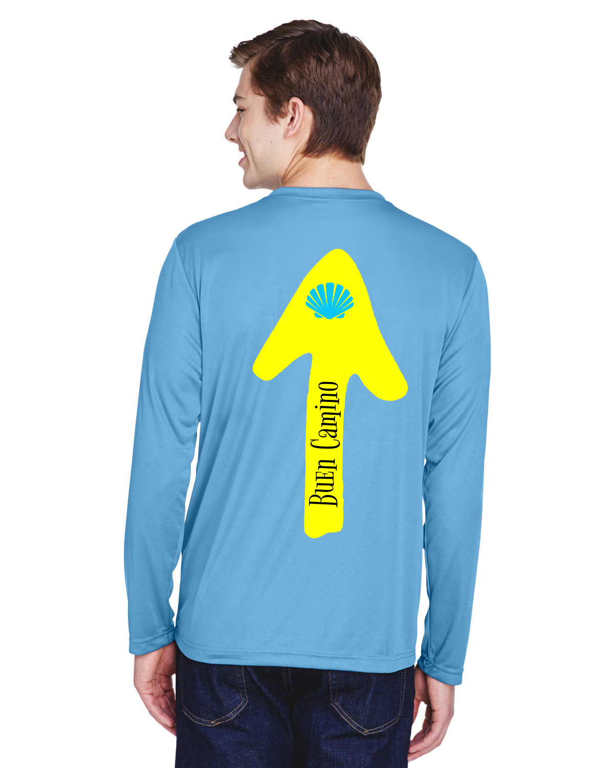 Buen Camino  (Back) Performance Long Sleeve Shirt