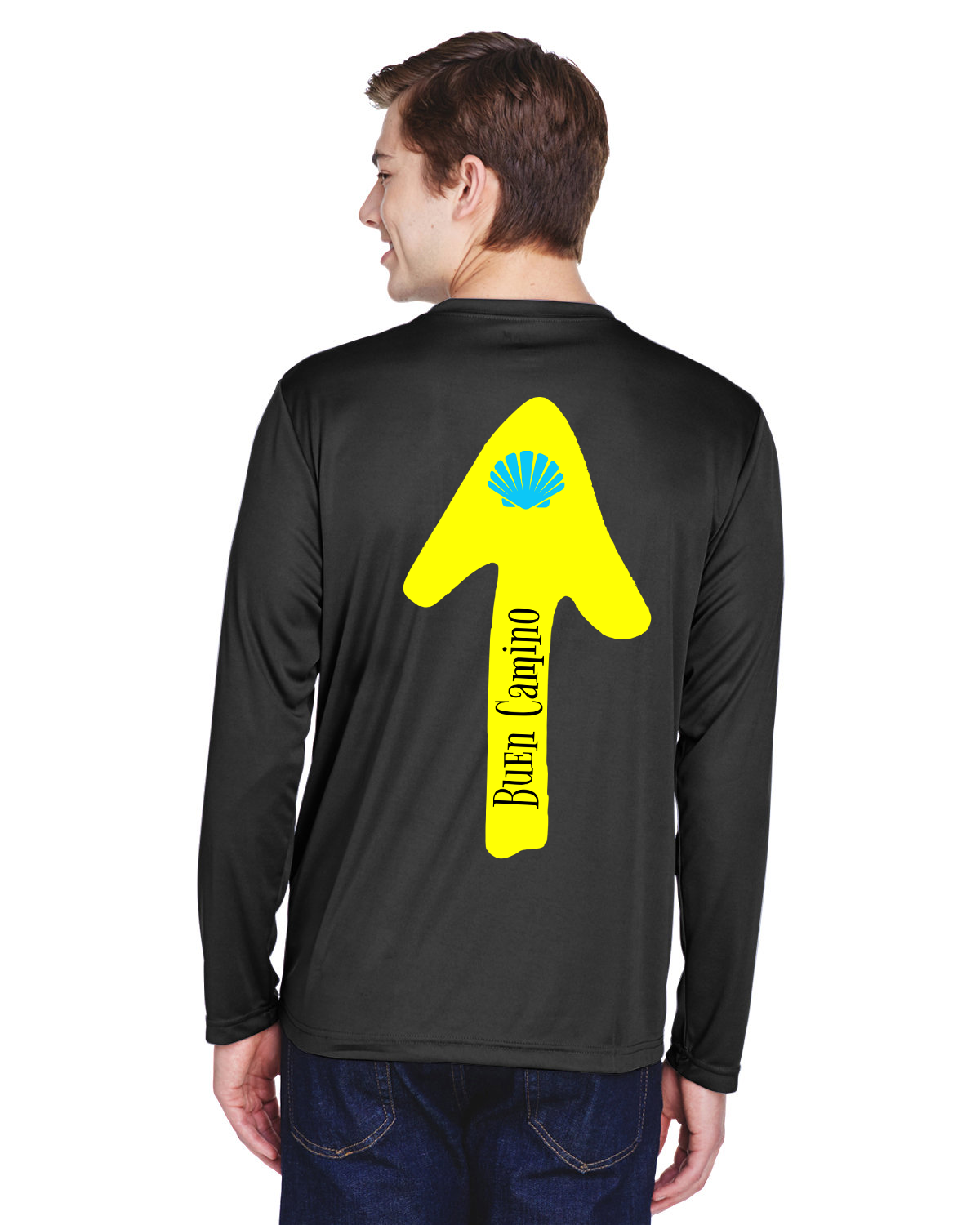 Buen Camino  (Back) Performance Long Sleeve Shirt