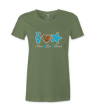 Peace Love Beach - T-shirt