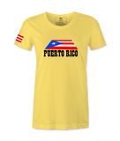 Puerto Rico Flag  in Island- Female T-shirt