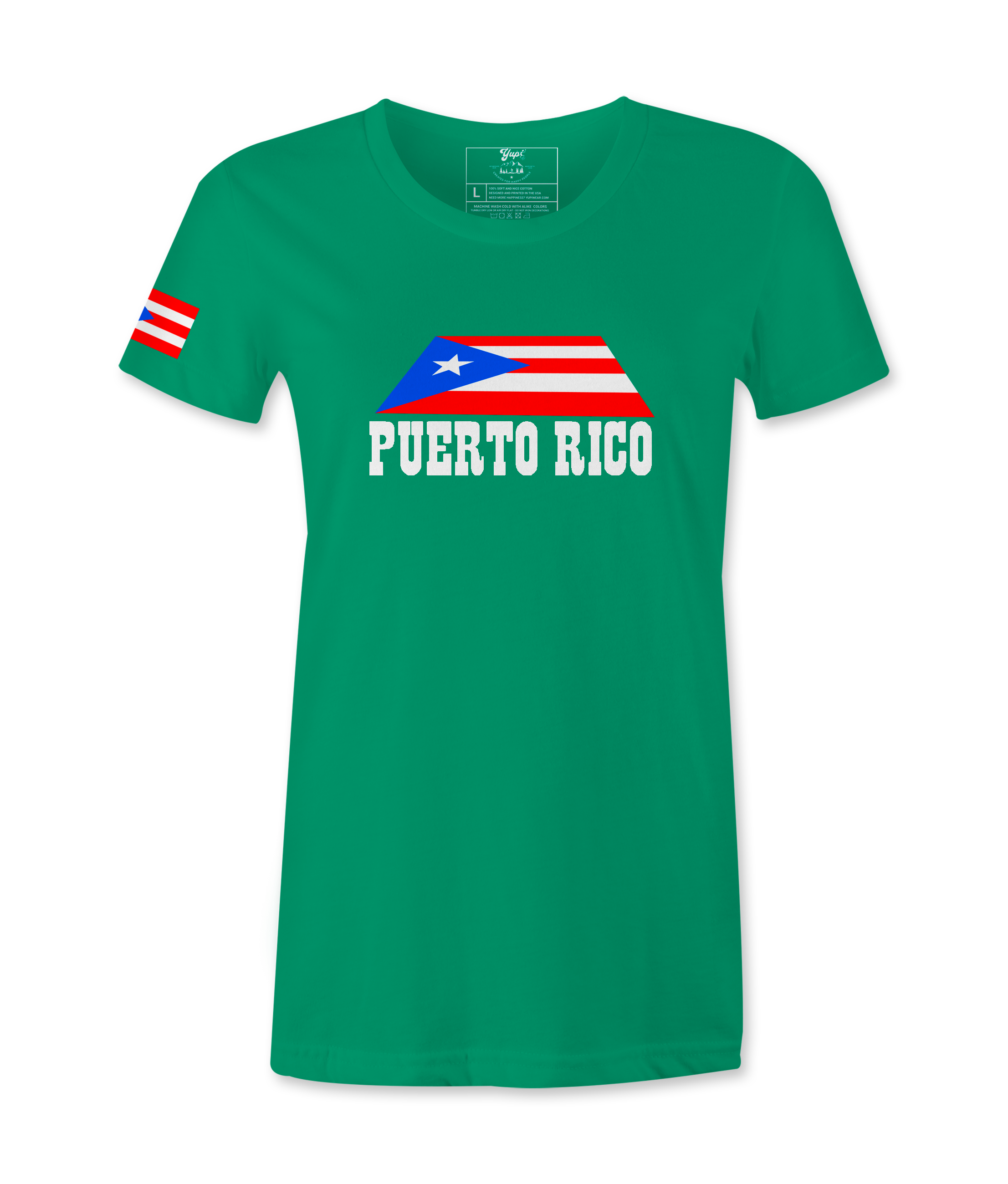 Puerto Rico Flag  in Island- Female T-shirt