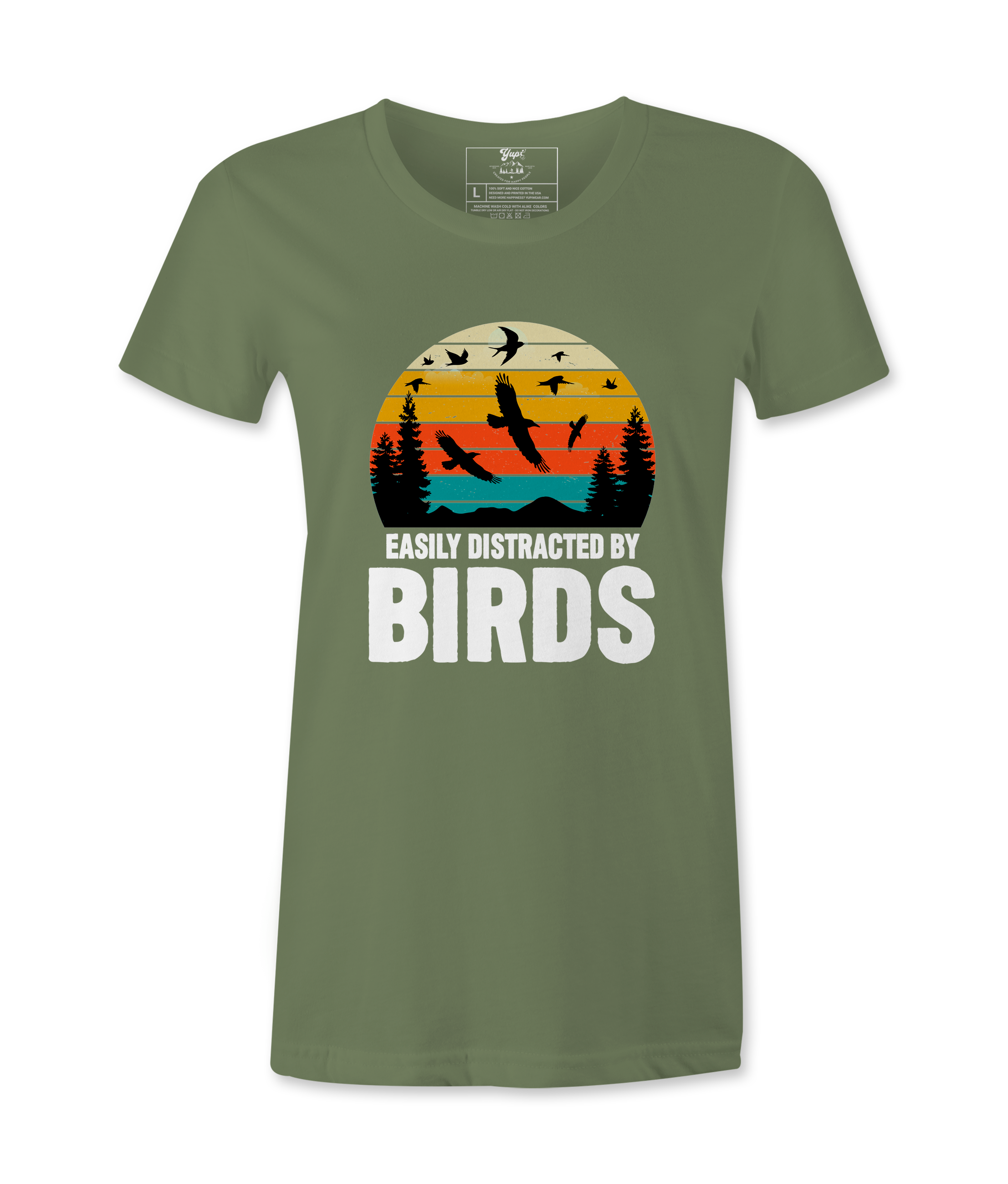 Easily Distracted By Birds - Female Tshirt