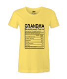 Grandma Nutrition Facts -T-Shirt