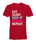 Eat Sleep Ride Horses Repeat - T-shirt