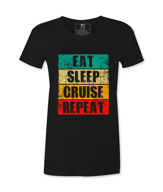 Eat Sleep Cruise Repeat  - T-shirt