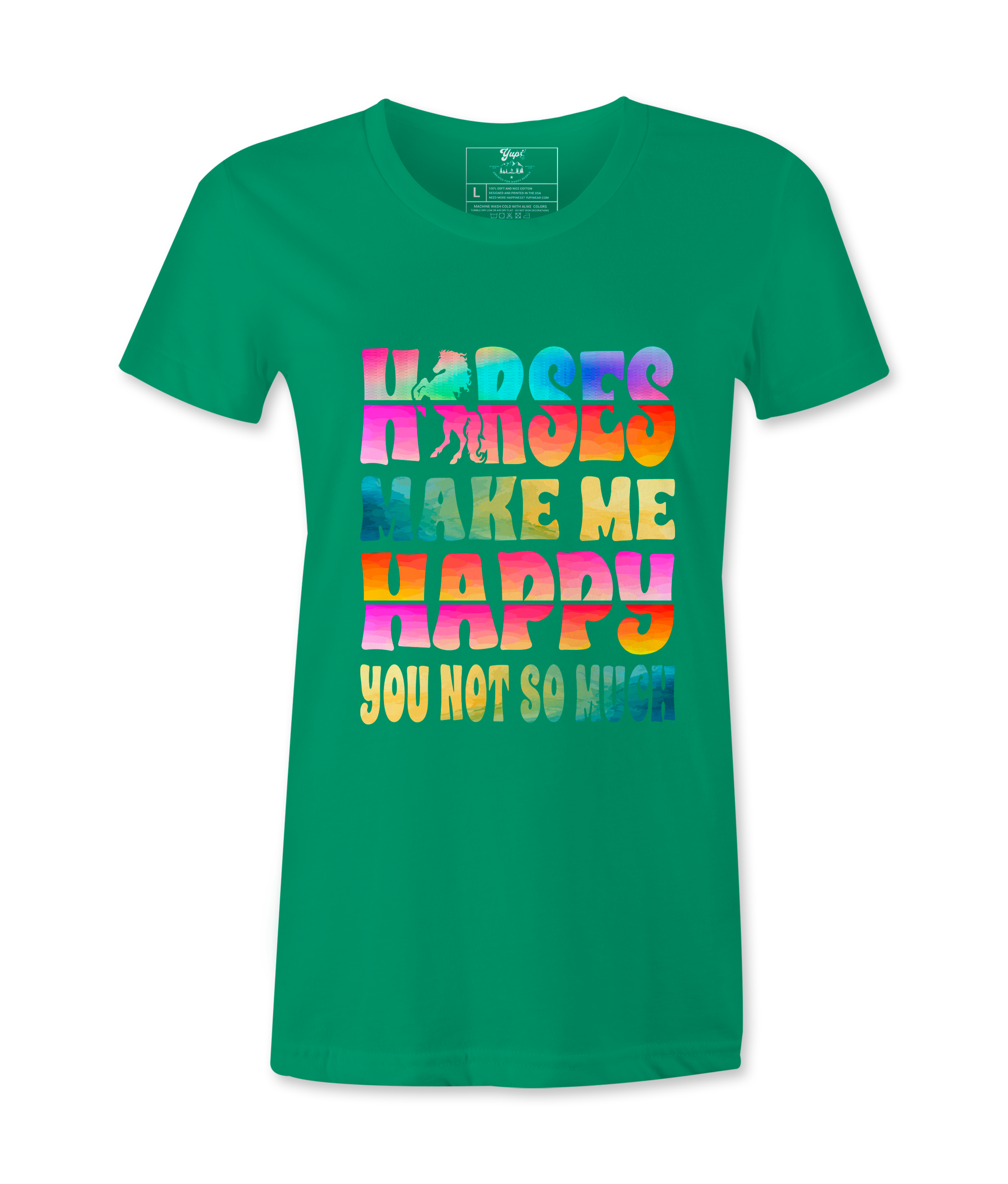 Horses Makes Me Happy - T-Shirt