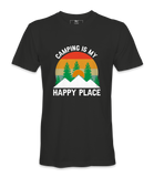 Camping Is My Happy Place - T-shirt