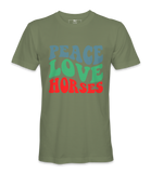 Peace Love  Horses - T-shirt