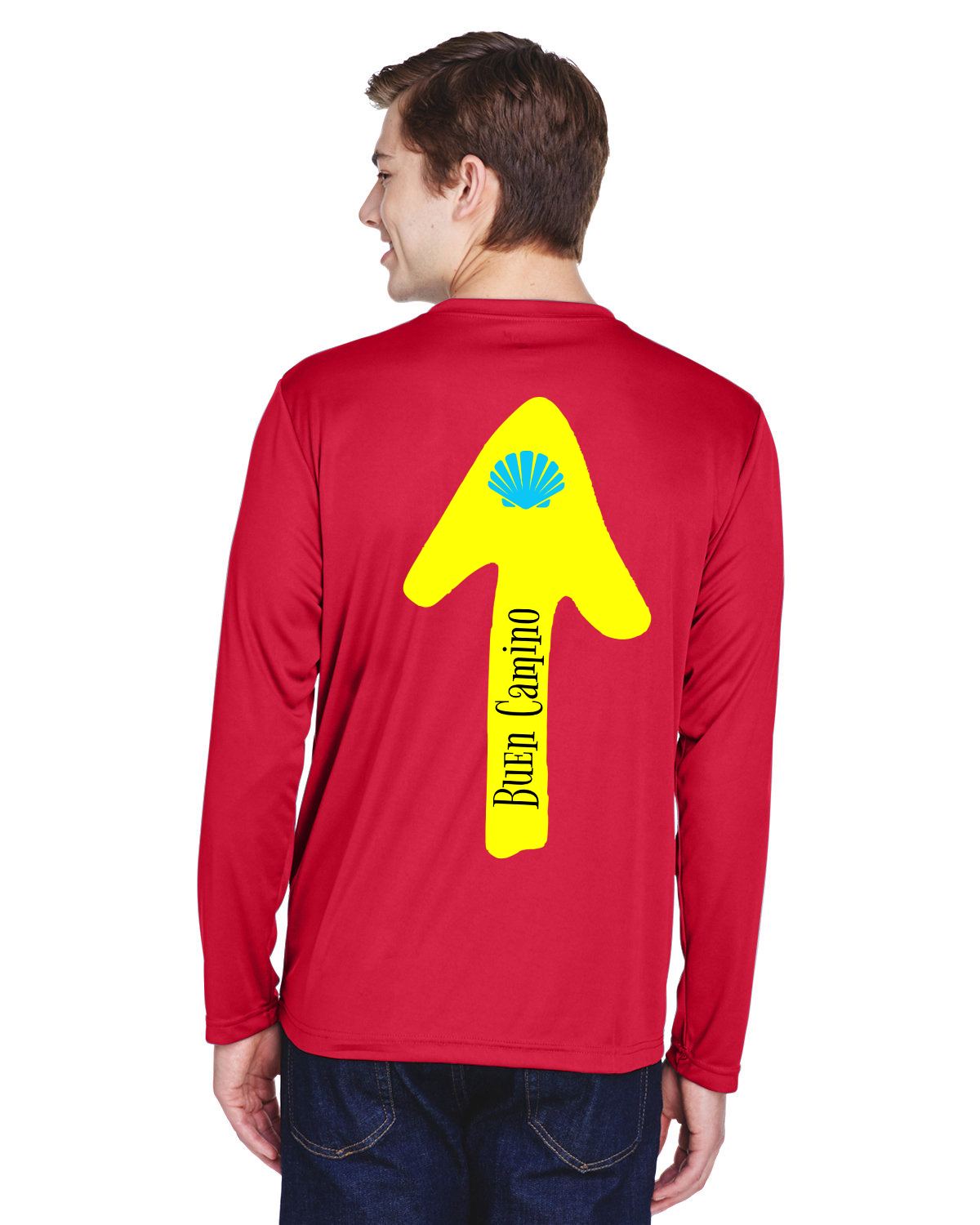 Buen Camino  (Back) Performance Long Sleeve Shirt