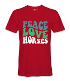 Peace Love  Horses - T-shirt