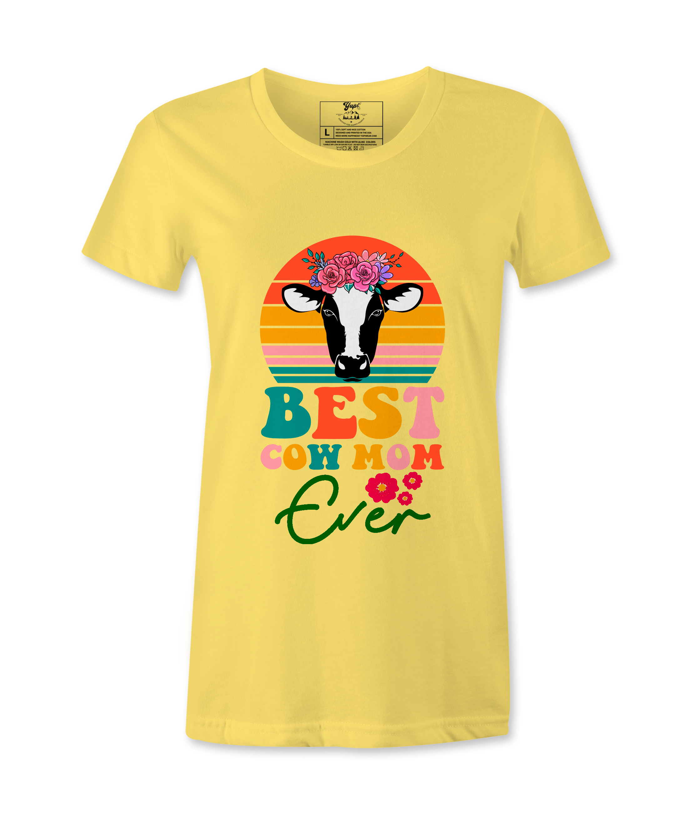 Best Cow Mom Ever  - T-Shirt