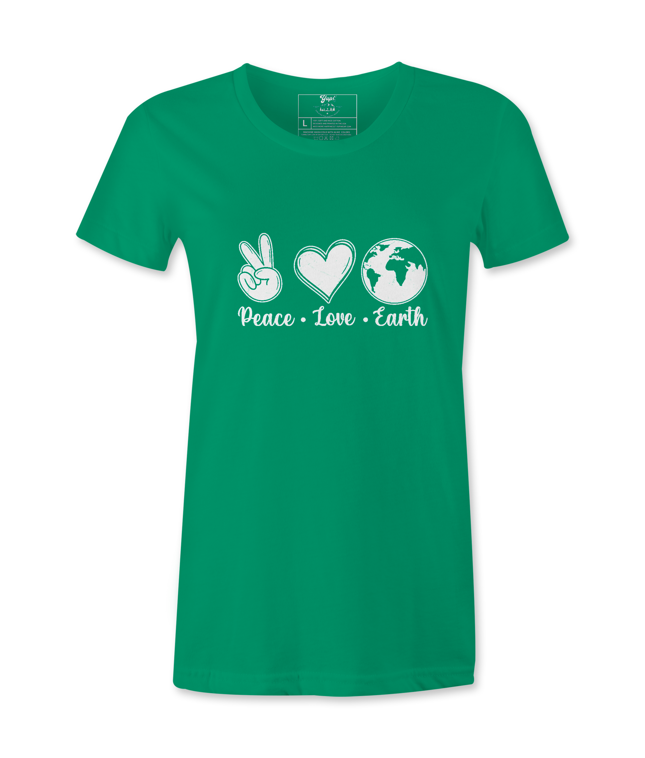 Peace, Love, Earth - T-shirt