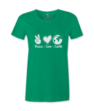 Peace, Love, Earth - T-shirt