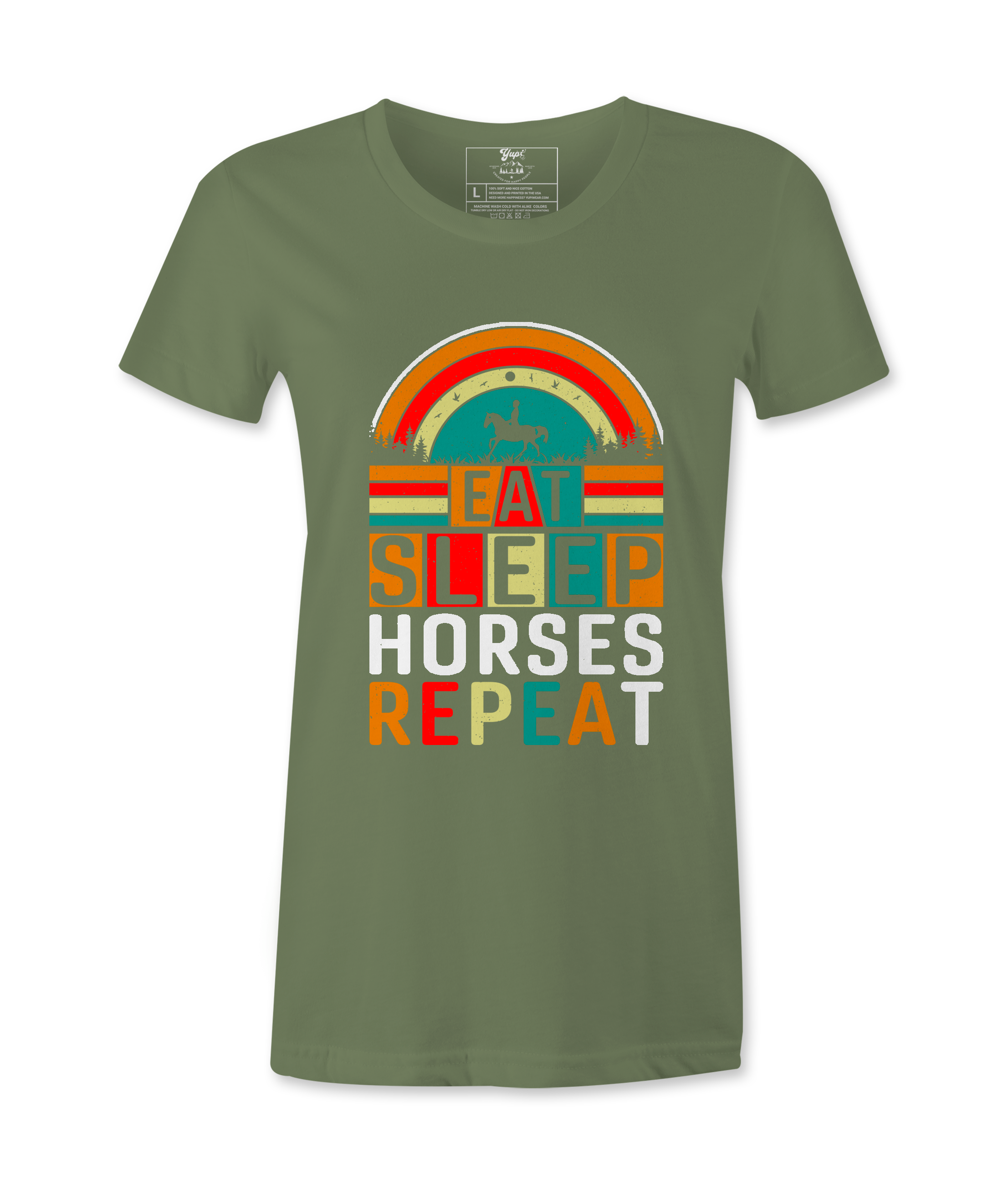 Eat Sleep Horses Repeat. - T-shirt