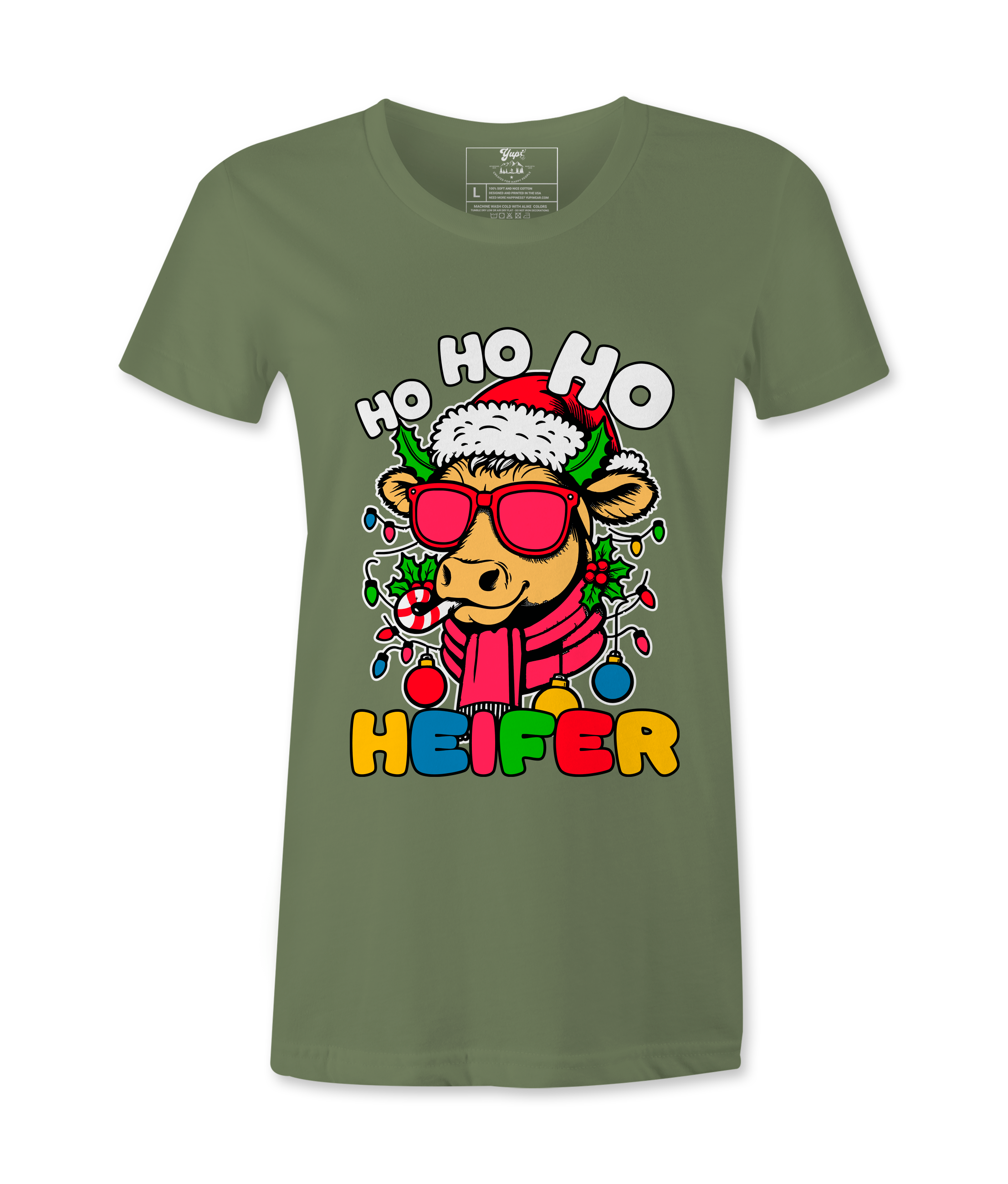 Ho Ho Ho  Heifer  - T-Shirt