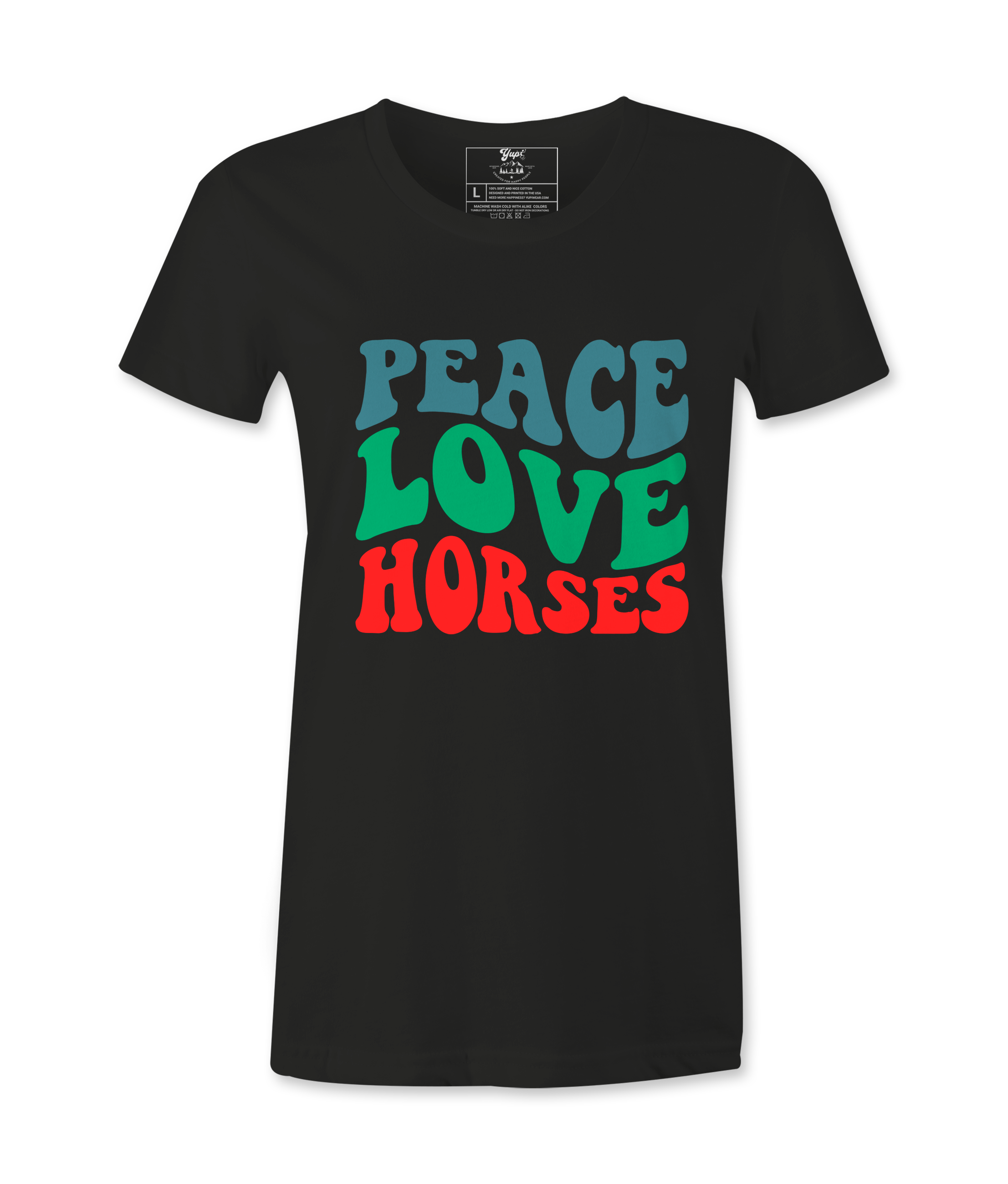 Peace Love  Horses - T-shirt