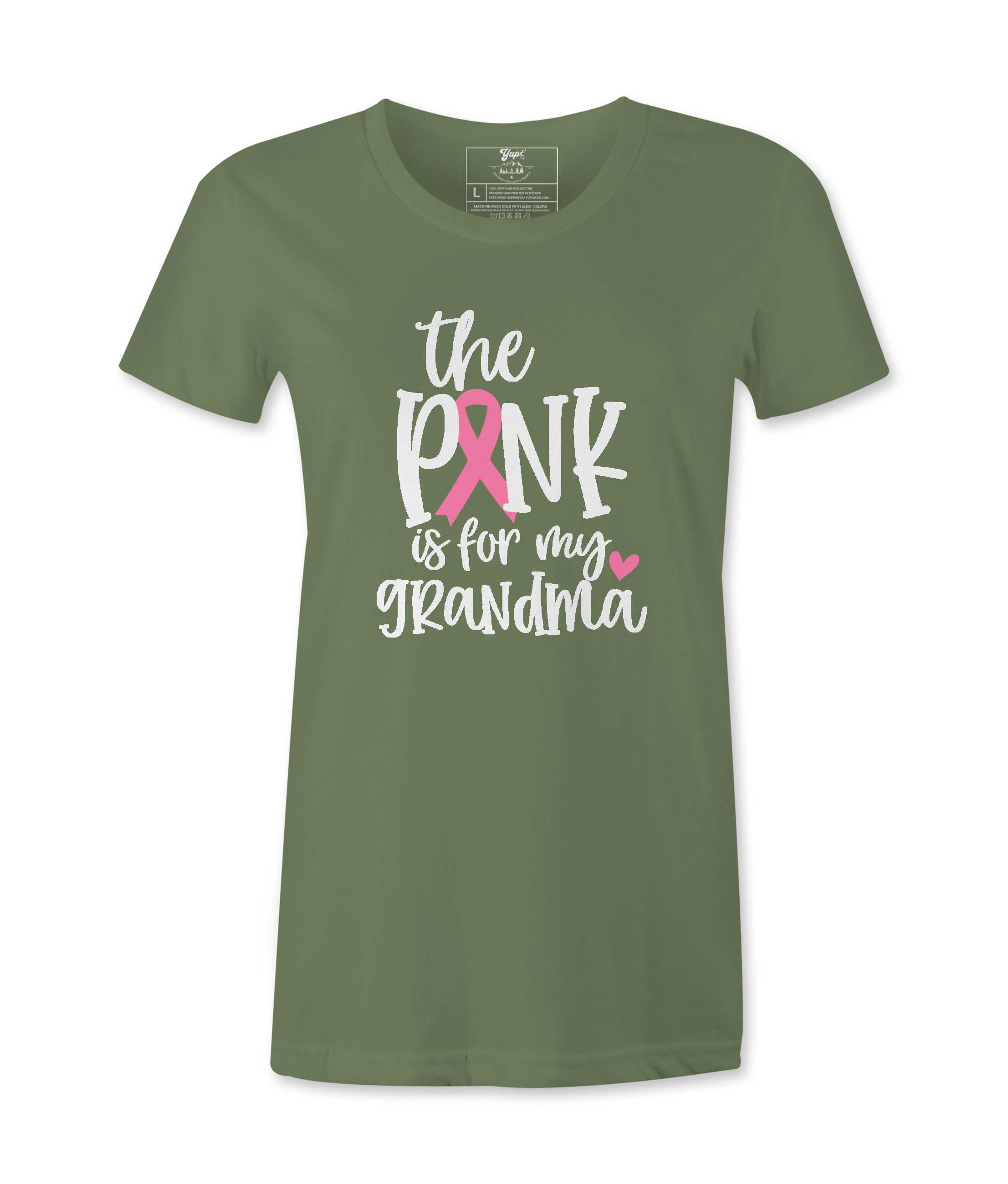 The Pink Is For My. Grandma - T-shirt