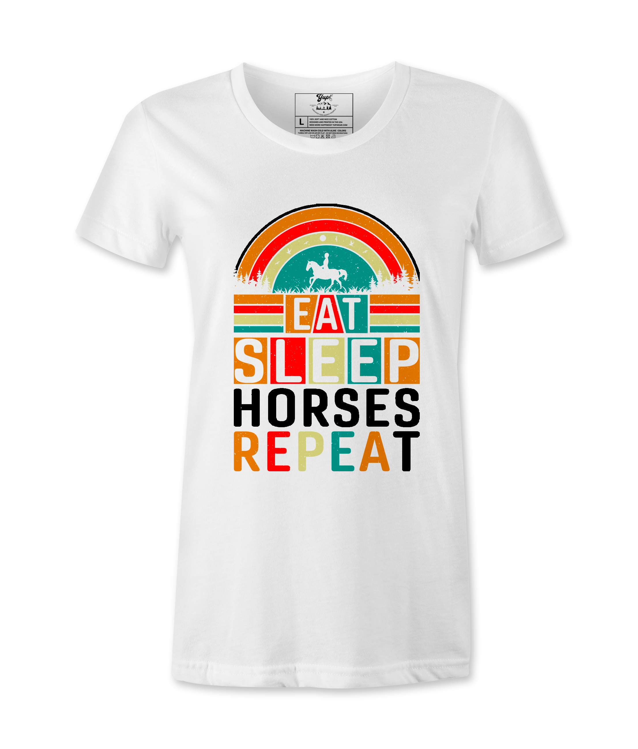 Eat Sleep Horses Repeat. - T-shirt