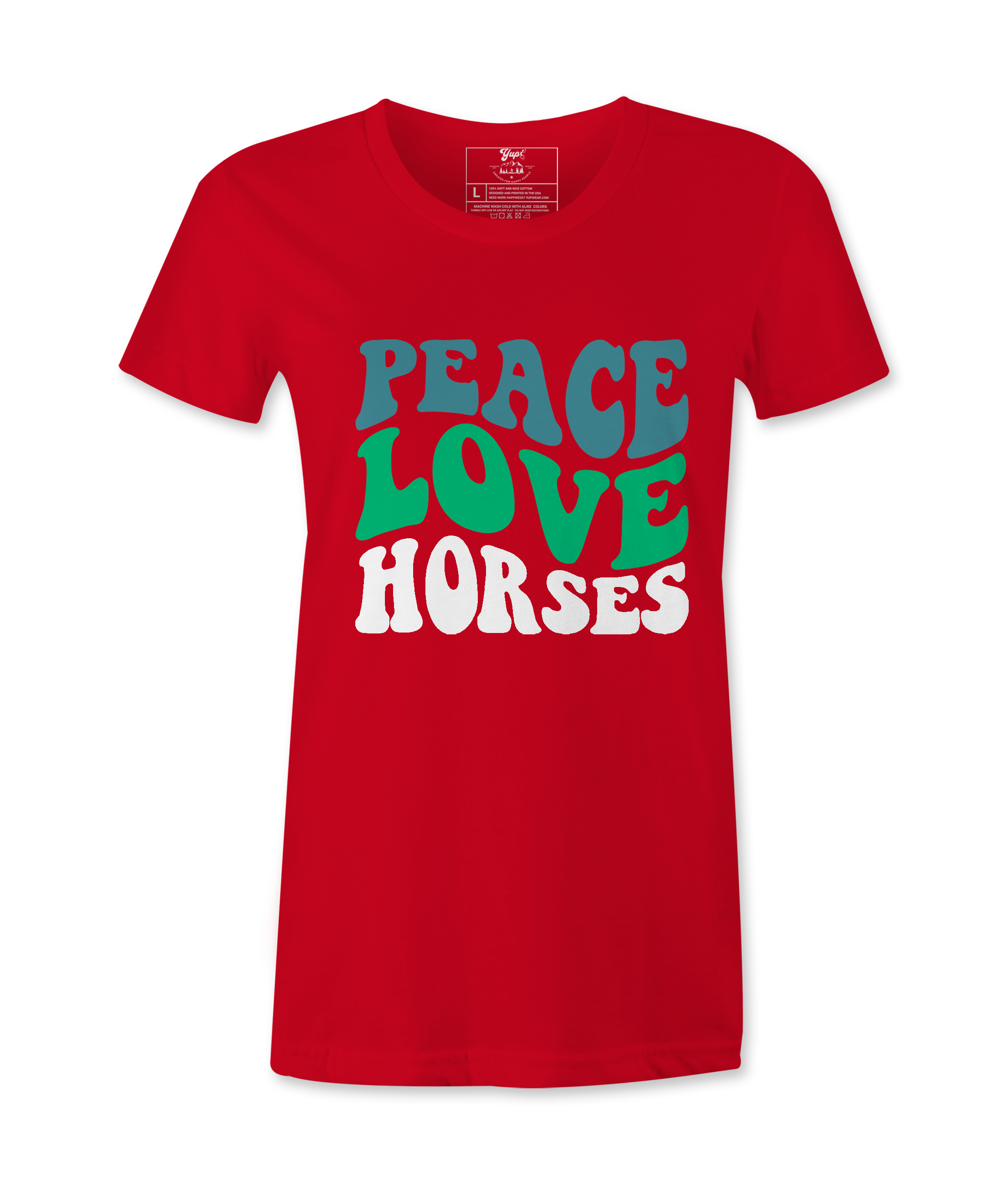 Peace Love  Horses - T-shirt