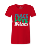 Peace Love  Horses - T-shirt