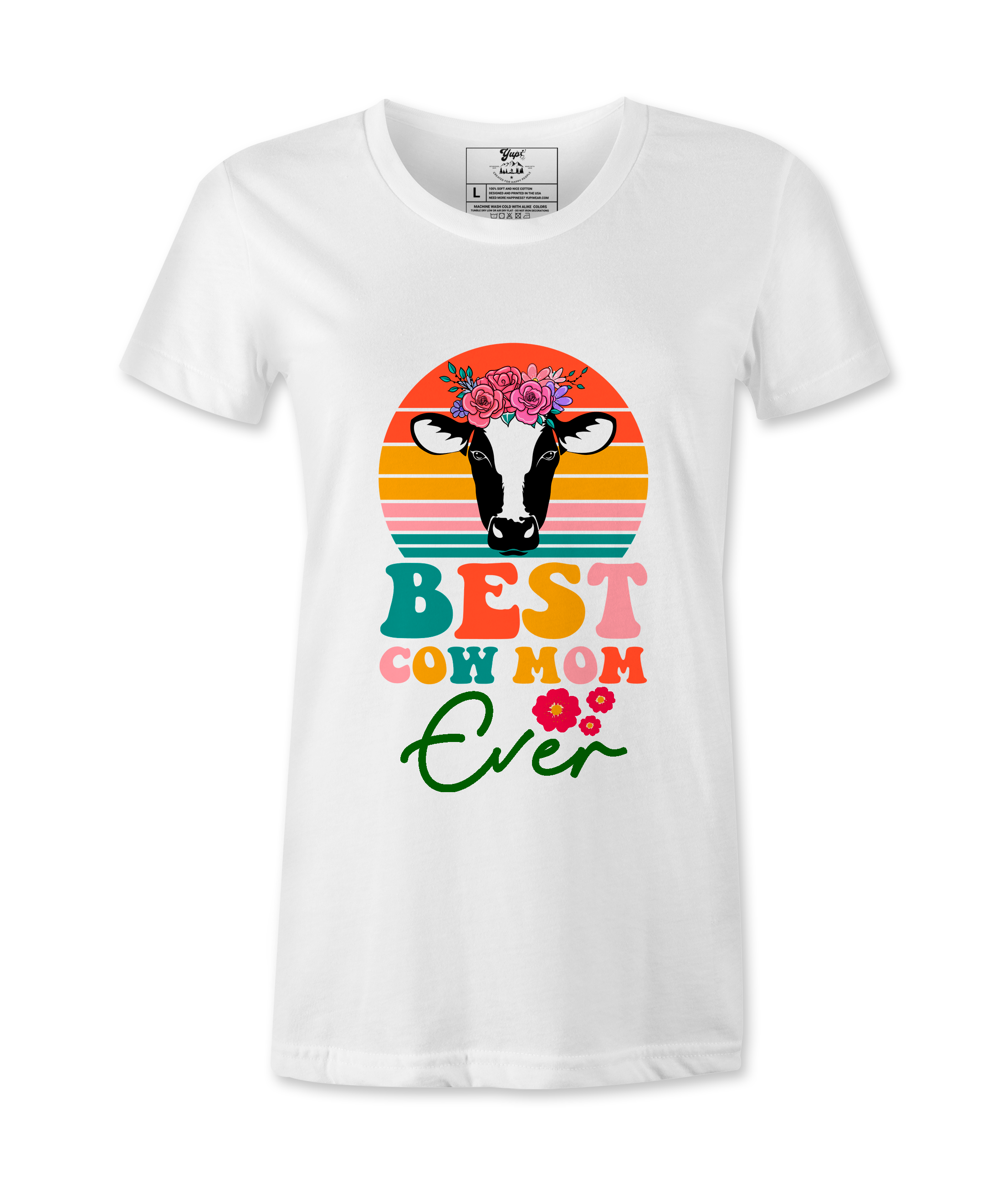 Best Cow Mom Ever  - T-Shirt