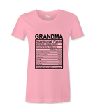 Grandma Nutrition Facts -T-Shirt