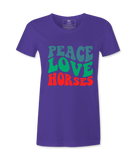 Peace Love  Horses - T-shirt