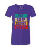 Eat Sleep Cruise Repeat  - T-shirt