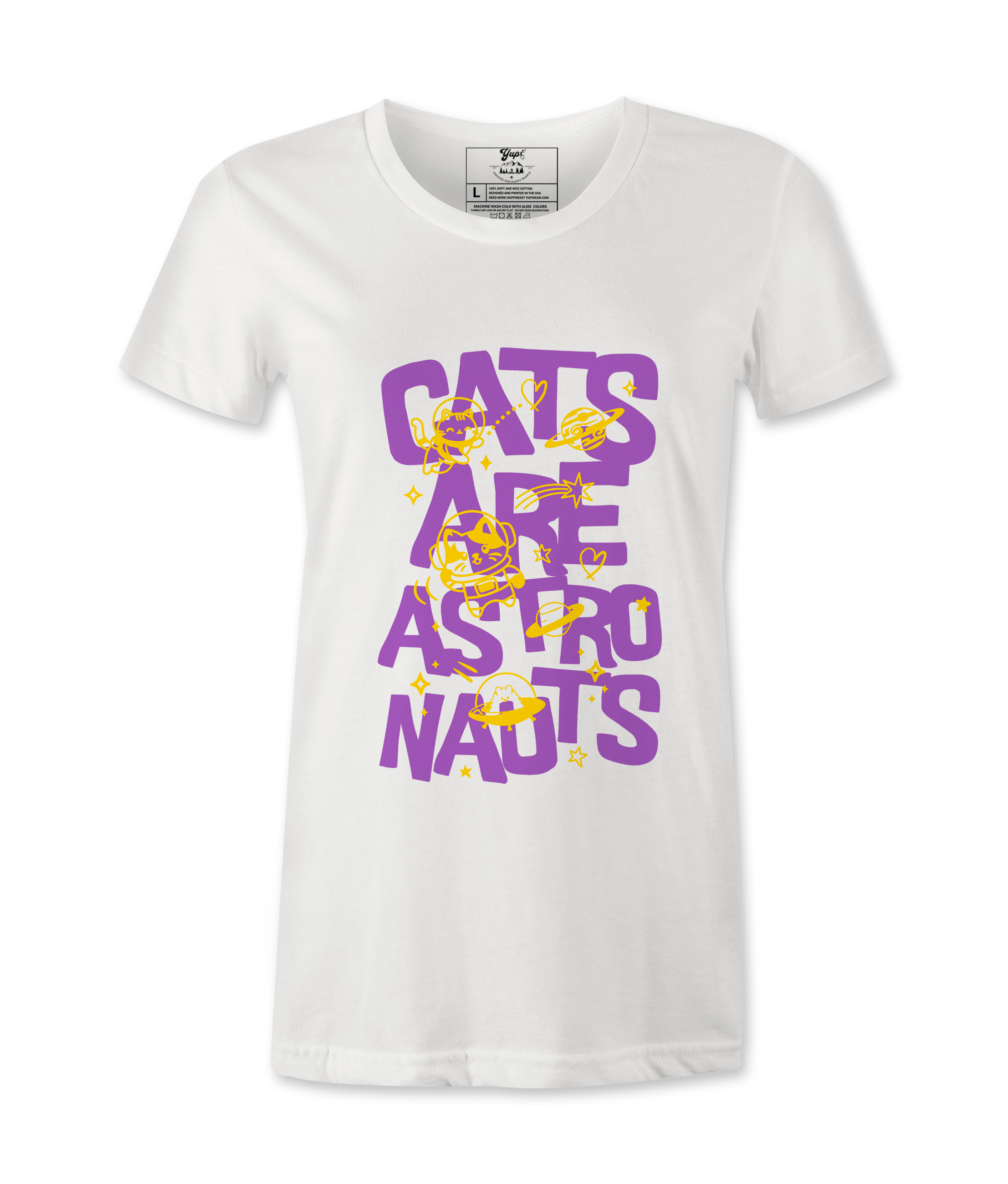 Cats Are Austronauts Female T-shirt