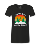 Camping Is My Happy Place - T-shirt