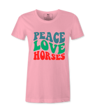 Peace Love  Horses - T-shirt