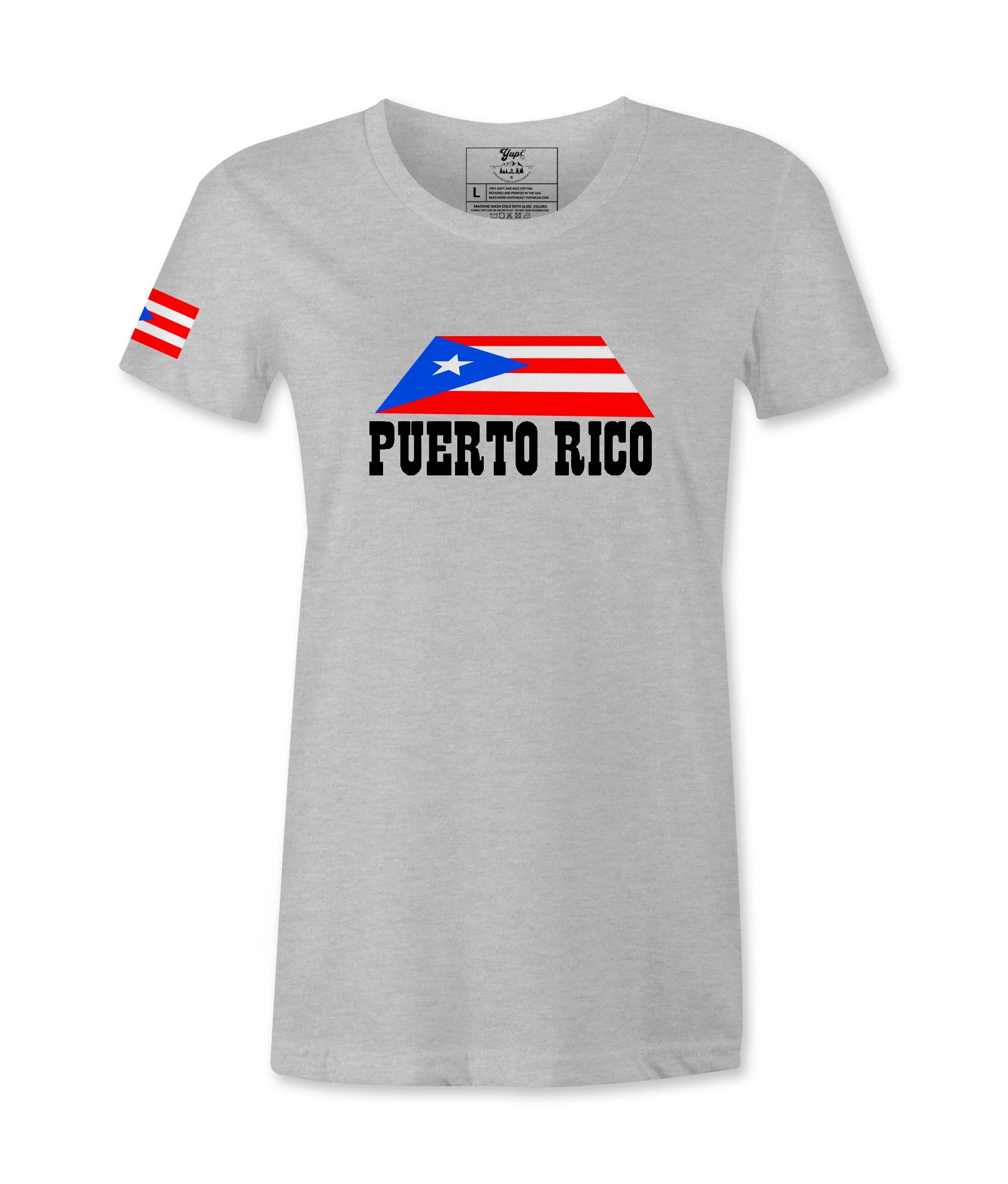 Puerto Rico Flag  in Island- Female T-shirt